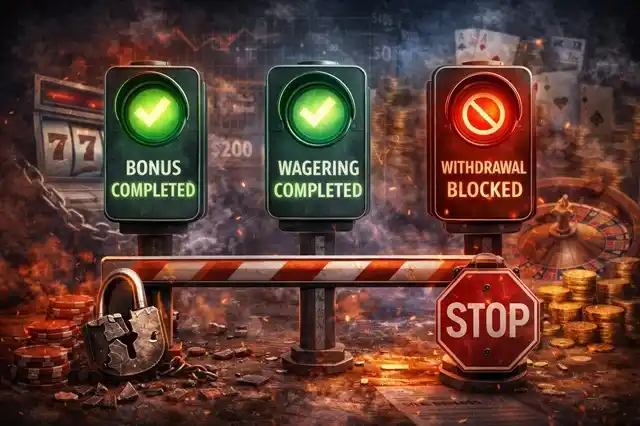 Casino balance visually divided into multiple layers, showing coins flowing through different internal paths before reaching a payout area.