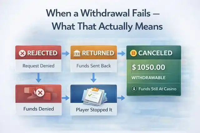Casino withdrawal delayed by layered system checks, highlighting how payouts depend on multiple independent controls